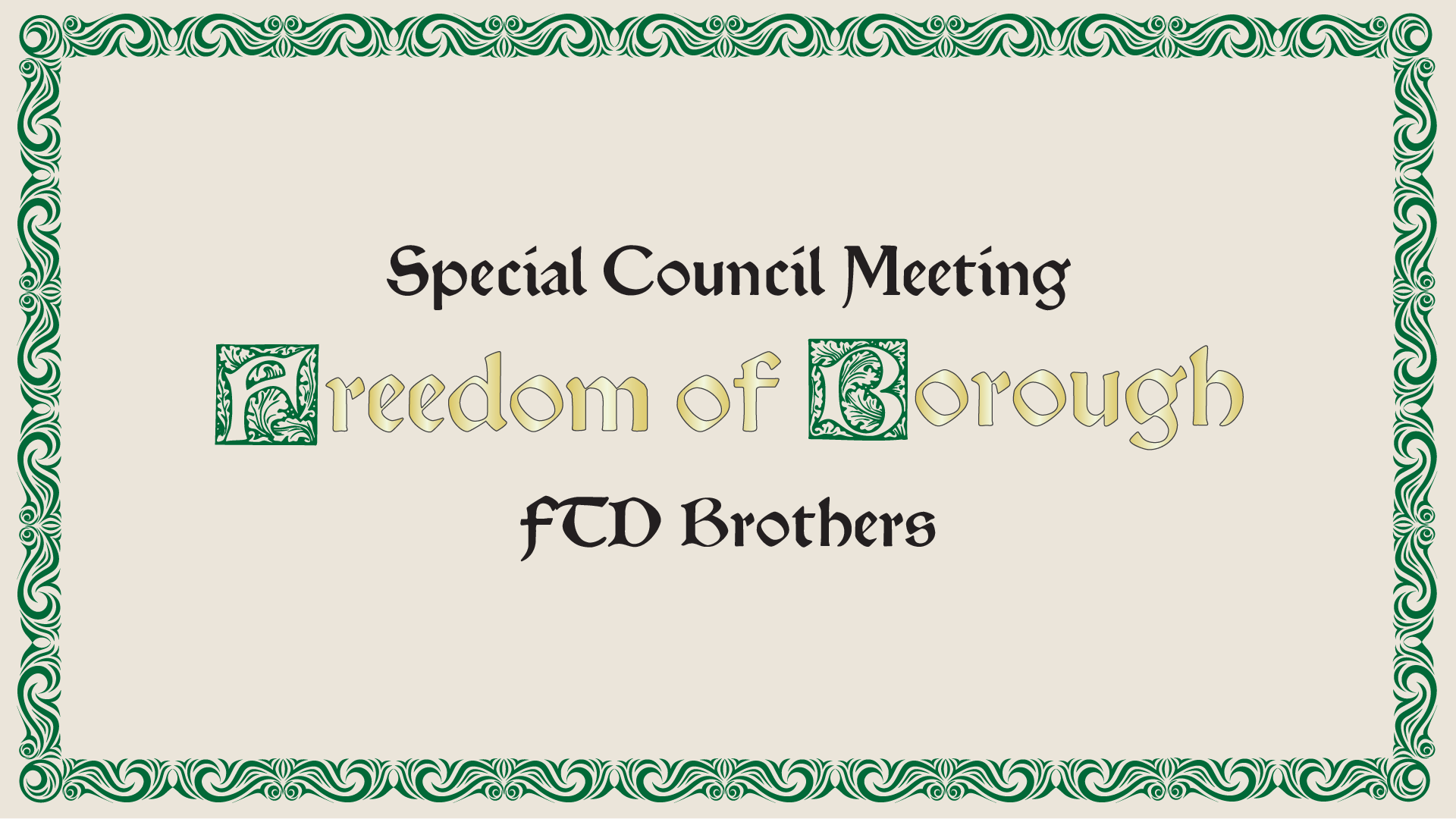 Special Council Meeting For FTD Brothers To Be Livestreamed